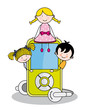 children with an mp3