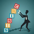 Vector: crisis in business concept stock vector crisis in business concept stock vector