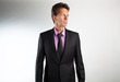 attractive businessman looking serious