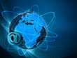 Illustration: Global internet communications, abstract techno backgrounds Global internet communications, abstract techno backgrounds