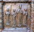 Famous gates of St. Sophiya cathedral in Novgorod
