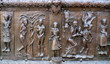 Famous gates of St. Sophiya cathedral in Novgorod
