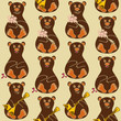 Seamless pattern of bears