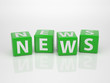 News - Series Words out of Letter Dices (green)