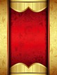 Vector: Abstract Gold and Red Floral Frame Abstract Gold and Red Floral Frame