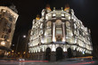 Madrid - Secession building form Cale de Alcala street ad night