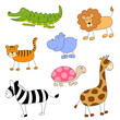 Vector Set of Cartoon Animals