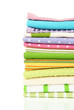 Kitchen towels isolated on white