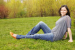 Contented pregnant woman