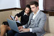 Business people on sofa