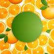 Vektor: Vector Illustration of a Background with Orange Fruits Vector Illustration of a Background with Orange Fruits