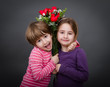 children red roses for a friendship