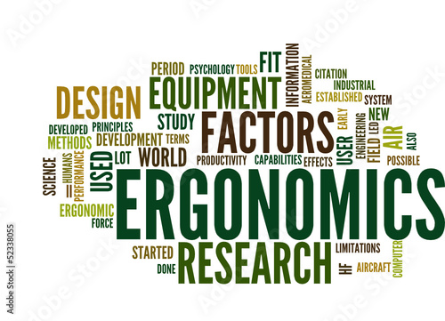 Vector: Ergonomics (english tag cloud) Ergonomics (english tag cloud)
