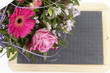 canvas print picture - Blumenstrauss mit Gerbera und Rosen