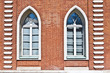 Brick wall with two windows
