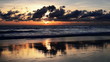 Tropical sunset scene