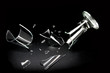 Broken drink glass