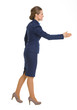 Photo: Happy business woman stretching hand for handshake Happy business woman stretching hand for handshake