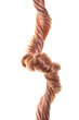 Copper wire isolated on white background