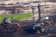 A giant bucket-wheel excavator in a brown-coal mine