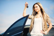 Girl with car key