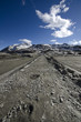 Man above the monolith of the lake (Mont Cenis)