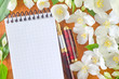 note and flowers