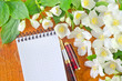note and flowers