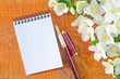 note and flowers