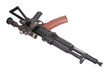 Kalashnikov AK with optical sight on white