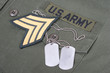 us army uniform Vietnam War period with blank dog tags