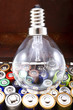 Lamp and batteries