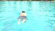 competitive swimmer practicing laps in a pool