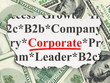 Finance concept: Corporate on Money background
