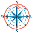 The original clock with wind rose.