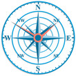 The original clock with wind rose.