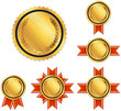 Set of Blank Gold Labels