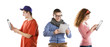Young people with tablets