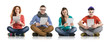 Young people with tablets