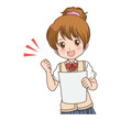 女の子/ガッツポーズ