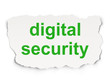 Safety concept: Digital Security on Paper background
