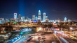 Charlotte City Skyline night scene