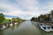 Boats on Jucar river mouth