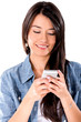 Woman texting on her phone