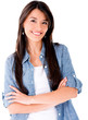 Casual woman smiling
