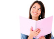 Thoughtful female student