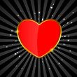 Valentines day love heart backgroung, vector illustration