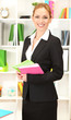 Portrait of teacher woman in classroom