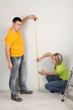 Young couple moving in new house