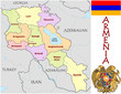 Armenia Asia emblem map symbol administrative divisions